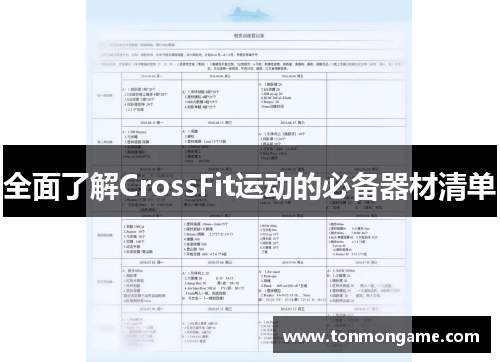 全面了解CrossFit运动的必备器材清单